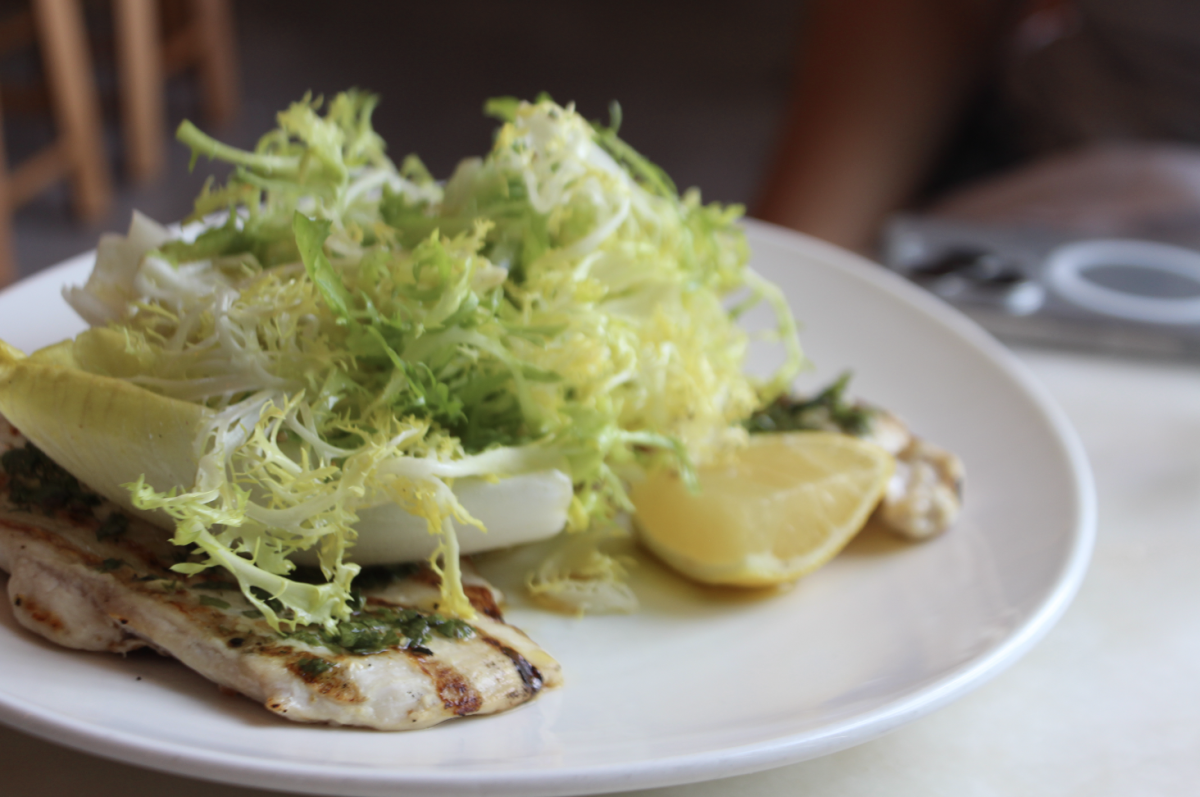 This chicken dish was grilled to perfection, and came topped with a delightful frisée salad. While the salad was a bit salty, it was a very welcoming dish that we would definitely order again.
