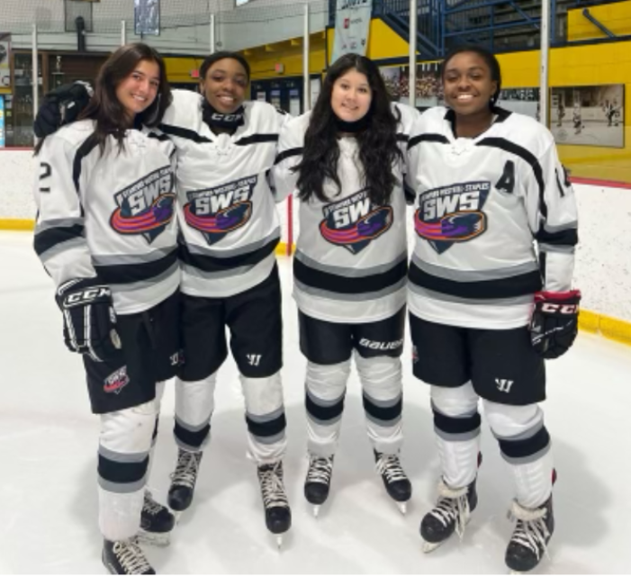 The girls’ hockey team practiced for the upcoming season ahead of their first game at Ridgefield on Saturday Dec. 14.